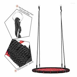 Camp Furniture European And American Courtyard Round Net Rope Swing Children's Hanging Chair 100cm Folding Outdoor