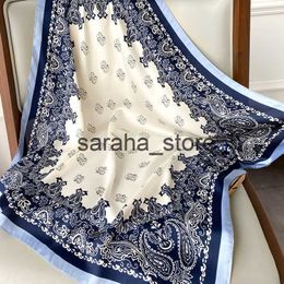 Scarves 70*70cm Paisley Print Kerchief Women Hair Scarf Bandana Head Scarfs Female Small Shawls Wraps Silk Neck Scarves For Ladies 2020 J230801