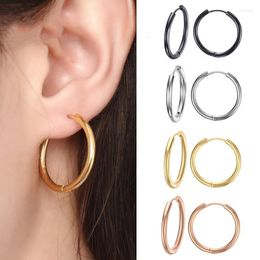 Hoop Earrings OOCYSPOO Basic Rvs Oorringen Voor Vrouwen Man Ronde Cirkel Oorbel Aretes 25Mm/20Mm/11Mm Unisex Oor Sieraden