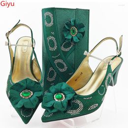 Dress Shoes Doershow African Greenshoe And Bag Set For Party Italian Shoe With Matching Design Lady Set!SGO1-9
