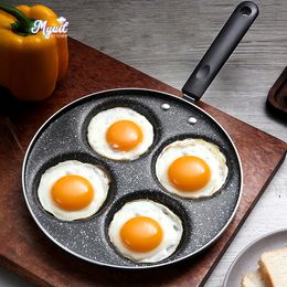 Pans Frying Pan Nonstick Pot Skillet 4 7 Holes Omelet Egg Pancake Steak Breakfast Maker Cooking Cookware Chef 230731