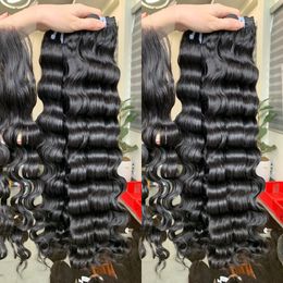 3 Bundles Deal Deep Wave Raw Unprocessed Hair Bundles Wholesale Human Hair Extension Bundle Raw Vietnamese Hair Bundles