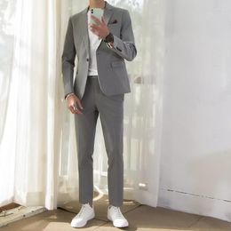 Men's Suits 2023 Spring Autumn Wedding 2 Pieces Pants Male Business Suit Jacket Coat Blazers Trousers Professional C116