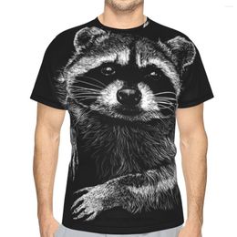 Men's T Shirts Raccoon Polyester 3D Print Shirt Outdoor Sports Quick-drying Clothes Casual Loose T-Shirt Street Tees