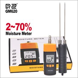 Moisture Metres RZ Wood Moisture Metre Digital 2~70% Humidity Timber Damp Detector Moisture Content Metre Handheld Hygrometer For Wood Chips 230731