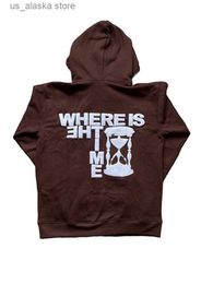 Men's Hoodies Sweatshirts American Y2k Print Zip Up Hoodie Solid Color Sweatshirt High Street Retro Women's Hoodie 2022 Winter New Couple Trend Clothes T230731