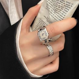 High Quality Reasonable Price Clock Watch Ring Set Jewellery Silver Simple Rings For Girls