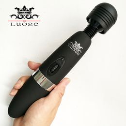 Vibrators Luoge Super Powerful Multi-Speed G-Spot AV Wand Sex Toys with Headgear Magic Wand Massager Vibrators Sex Products For Woman 230801