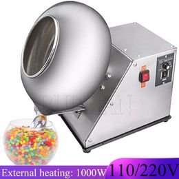 Commercial Small Sugar Coating Polishing Machine Stainless Steel Comes With Heating Drying Food Processing Equipment