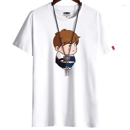 Men's T Shirts Shirt For Men Anime Harajuku Cotton T-shirt 2023 Summer Goth Manga Vintage Tops Hip Hop Oversized Couples Tees Clothing