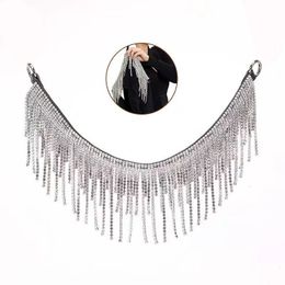 Bag Parts Accessories Fringe Purse Strap Bling Replacement Crossbody Sparkly Glitter Crystal for Messenger Tote Handbags 230731