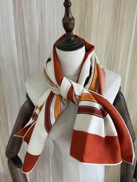 Scarves 2023 Arrival Autumn Winter Orange 140 Cm Scarf 70% Cashmere 30% Silk Wrap For Women Lady Girl Gift