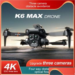 Drones Est K6 Max Drone 4K Hd Wide-Angle Dual Camera 1080P Wifi Visual Positioning Height Keep Rc Follow Me Quadcopter Drop Delivery Dhl6X
