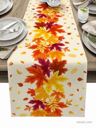 Table Cloth Thanksgiving Fall Maple Leafs Table Runners Wedding Party Decorations Tablecloths Christmas Table Decorations Table Runners R230819