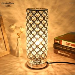Table Lamps Luxury Crystal Lamp Night Diamond Decorative Bedroom Bar Light LED Desk