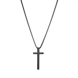 Pendant Necklaces Fashion Charm Classic Cross Men Necklace Stainless Steel Chain For Jewellery Punk Anniversary Gift Collare