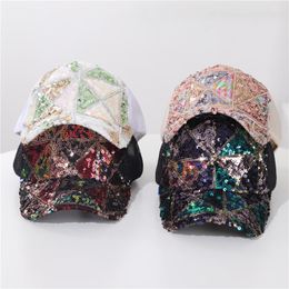 Ball Caps Fashion Trapstar HipHop Colourful Sequins Baseball For Men Women Snapback Sun Cap Bonnet Gorras Hombre Unisex Hat Bad