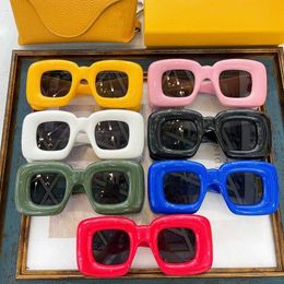 2023 luxury designer sunglasses New Luo Yijia Color Candy Box Net Red Same style Sunglasses Women LW40098