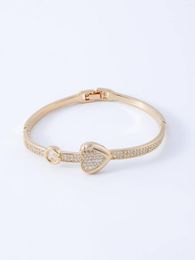 Bangle 1 Women's Europe And The United States 14K Gold Copper Daily Commute Simple Fashion All Solid Love Full Buckle Bra
