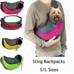 Dog Car Seat Covers Pet Puppy Carries S/L Outdoor Travel Shoulder Bag Breathable Mesh Comfort Sling Handbag Tote Pouch Cotton Cat