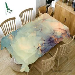 Table Cloth Marble Tablecloth Rectangular Tablecloth Home Kitchen Party Decoration Coffee Gourmet Decoration Accessories R230823