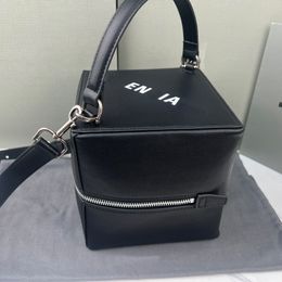 Square Handbag Crossbody Bag Fashion Shoulder Bags High Quality Cowhide Leather Tote Purse Zipper Closure Dice Square Handbags Silver Hardware Removable Strap