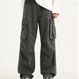 Men's Pants Cargo Y2k Style Streetwear Straight Hip Hop Multi-Pocket Loose Pant Harajuku Overalls Baggy Casual Trousers For Male