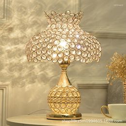 Table Lamps Crystal LED Lamp Bedroom Ins Warm And Romantic Nordic Creative Marriage Room Net Red Light Luxury Bedside