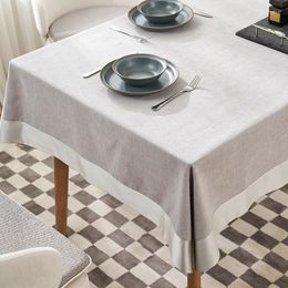 Table Cloth Modern Style Minimalist Tablecloth In A Uniform Color Anti -slip Square For Tea