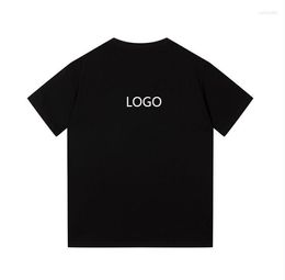 Men's T Shirts MA-002-Cotton T-Shirt Round Neck Short Sleeve Solid Colour Alphabet Unisex Custom DIY