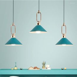 Pendant Lamps Green Pink Black Metal Lights Vantage Dining Room Kitchen Bar Bedroom Hanging Lamp Height Adjustable E27 Bulb