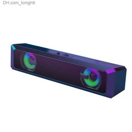 Portable Speakers A4 6W RGB USB Wired Powerful Computer Speaker Bar Stereo Bass Speaker Surround Sound Box Z230801