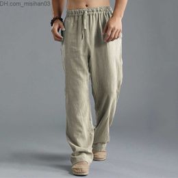 Men's Pants Men's Summer Casual Cotton Linen Loose Drawstring Yoga Pants Trousers Men's Clothing Pantalones De Hombre Men's Pants Z230802