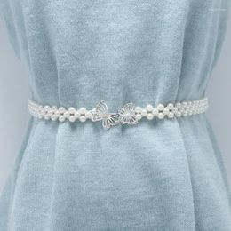 Belts Women's Pearl Belt Elegant Elastic Wedding Chain Matching Dress Versatile 271