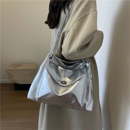 wholesale ladies shoulder bags 6 Colours street fashion silver handbag large capacity multi-layered leather handbags multi-function buckle fashion tote bag 38001#