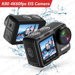 Sports Action Video Cameras Original KEELEAD K80 4K 60FPS 20MP WiFi Camera 2 inch Touch Screen EIS 2 4G 1080P Webcam Waterproof Sport Vlog Cam 230731