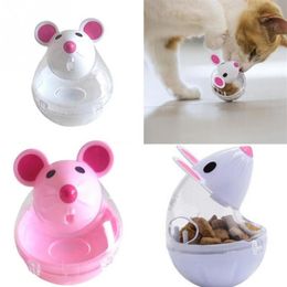 Pet Dog Fun Bowl Feeder Cat Feeding Toys Pets Tumbler Leakage Food Ball Pet Training Exercise Fun Bowl Cat Tumbler Feeder 2 Colors345A