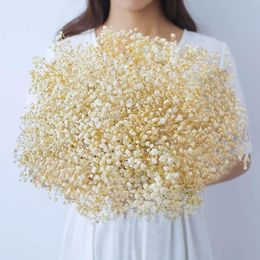 Decorative Flowers 120g Natural Dried Baby's Breath Bouquet Wedding Home Decor DIY Garland Office Garden Party Decoration