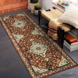 Carpets Ethnic Style Floral Printed Carpet For Living Room Anti Slip Hallway Runner Rug Kitchen Floor Mat Decoration For Bedroom R230801