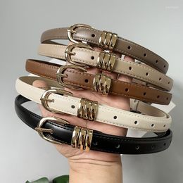 Belts Designs Gold Buckle Genuine Leather Belt Female Casual Cowhide Pants