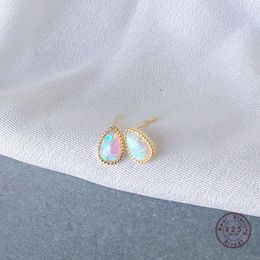 Stud 925 Sterling Silver Opal Earrings Women Temperament Wedding 14k Gold Plating Jewellery Girlfriend Gift 230801