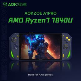 Portable Game Players AOKZOE A1 Pro 8" Handheld Console Laptop Ryzen 7 7840U Mini PC LPDDR5X WiFi6 Touch Screen Notebook 230731