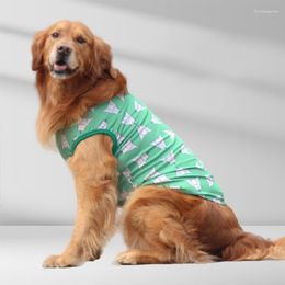 Dog Apparel Pet It Cool Summer Big Clothes Light Breathable Sabian Grazing Golden Fur Sleeveless T-shirt 4 Colors In Stock S-11XL