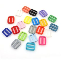 Bag Parts Accessories Colorf Plastic Slider Adjustable Buckles Dog Collar Harness Backpack Straps Webbing 20Mm Bags Side Buckle 21 Dhw6K