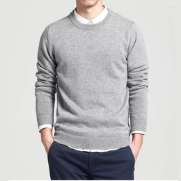 Men's Sweaters Cashmere Cotton Blend Classic O-Neck Sweater Men 2023 Autumn Winter Daily Basic Warm Knitted Jumper Man Casual Pullover