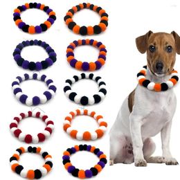 Dog Apparel 1 Pcs Halloween Pet Bow Ties For Small Large Grooming Collar Hair Ball Necklace Products