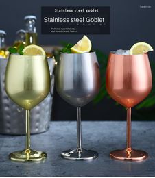 Wine Glasses Stainless Steel Champagne Cup Glass Cocktail Creative Metal Bar Restaurant Goblet Rose Gold Water Bottle