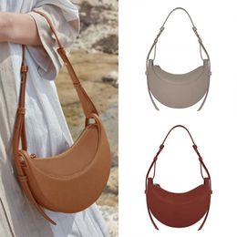 Top Pole Numero Dix Half-Moon bag Full-Grain Textured/Smooth Calf Leather Tote Designer Zip Closure Crossbody Women Hobo Handbags Shoulder Bags Purse