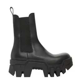 Gear Thick Sole 23Fw Bulldozer Archive High Top Stivali in vera pelle Botas da motocicletta di qualità artigianale di lusso