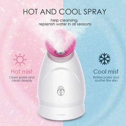 Facial Steamer Aroma Face Sauna Deep Cleaning Cleaner Hot Cool Steaming Device Humidifier Mist Atomization Sprayer Beauty Spa 230801
